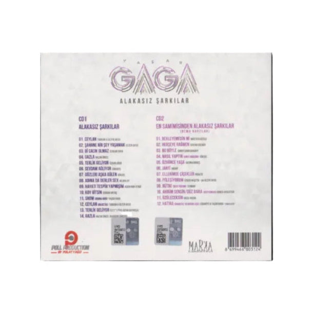 Yaşar Gaga CD - Alakasız Şarkılar CD (2 CD)Türkçe | karışık | Pop | CD