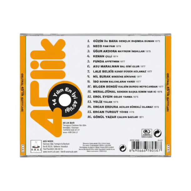 45' CD'ye eşit | 14 Yılın En İyi 45'liği (Türkçe CD) | (POP CD'si)