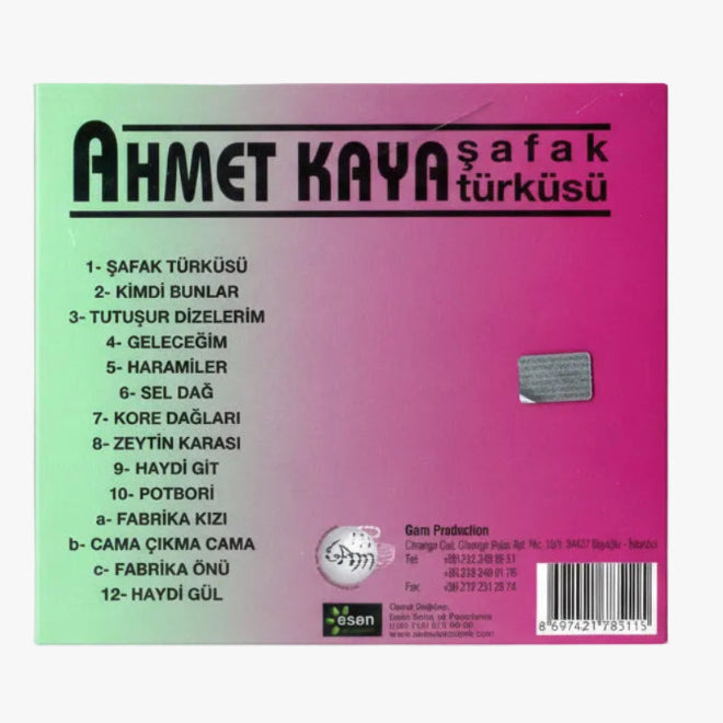 Ahmet Kaya CD | Şafak Türküsü | Türk Halk | Özgün | Protesto | Müzik | CD |Türkçe CD