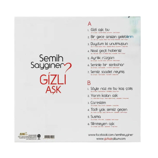 Semih Saygıner | Gizli Aşk (Türk Sanat Müziği Plak)| Türk Sanat Müziği | kayıt|LP)