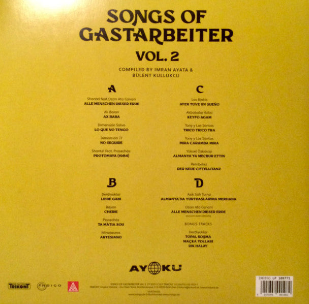 Songs Of Gastarbeiter Vol.2 - Plak |çeşitli sanatçılar | Anadolu Rock |Plak | Schallplatte | LP