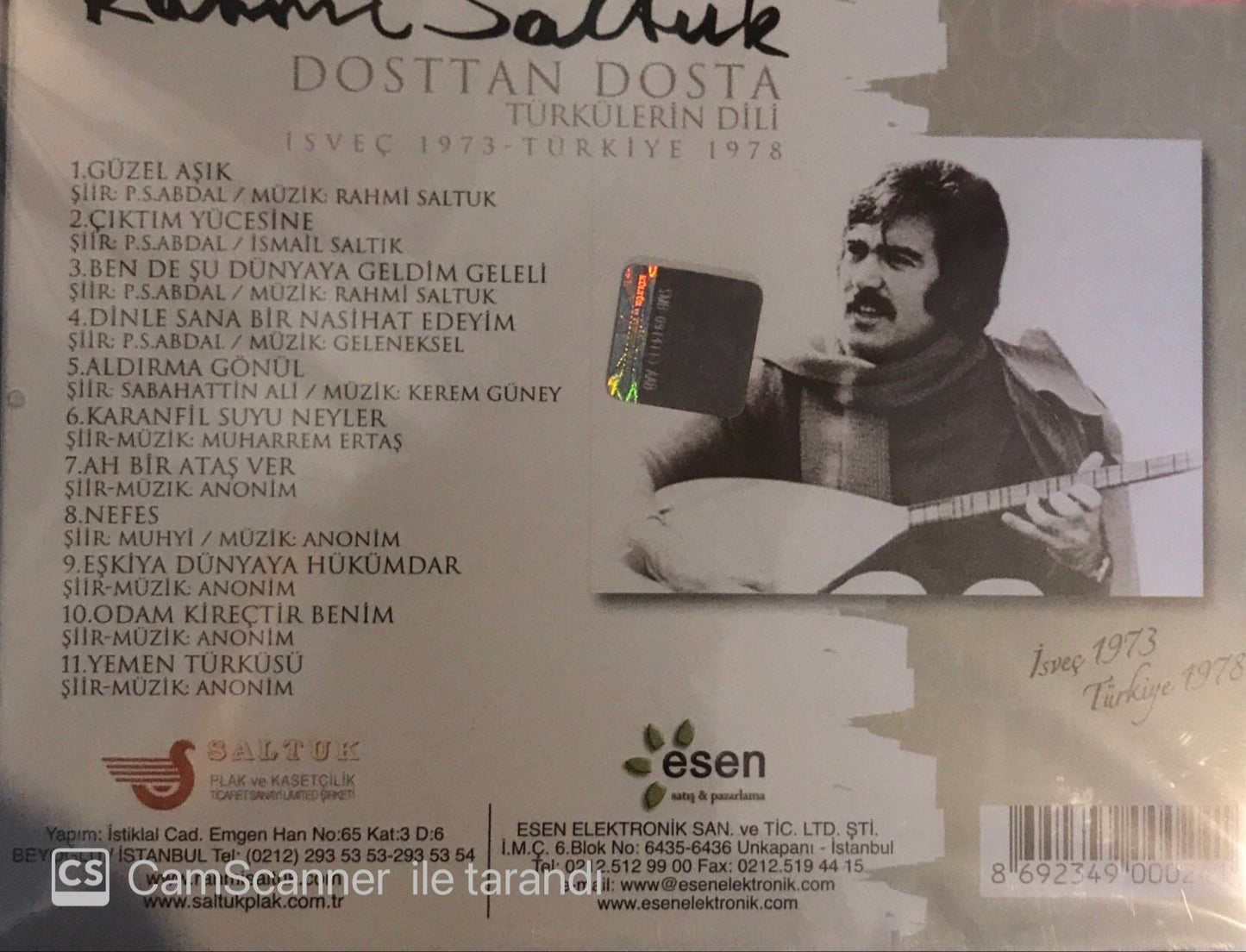 Rahmi SALTUK- Dosttan Dosta | Türkülerin Dili ( CD ) Türk Halk | CD