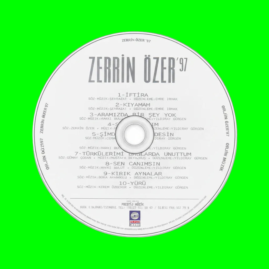 Zerrin Özer '97 CD | Prestige Müzik | Türkçe pop | CD | Türkischer pop CD's