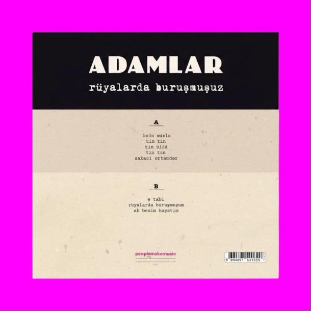 Adamlar - Rüyalarda Buruşmuşuz (Renkli Plak) Adamlar Rüyalarda Buruşmuşuz LP | farbige Schallplatte | LP