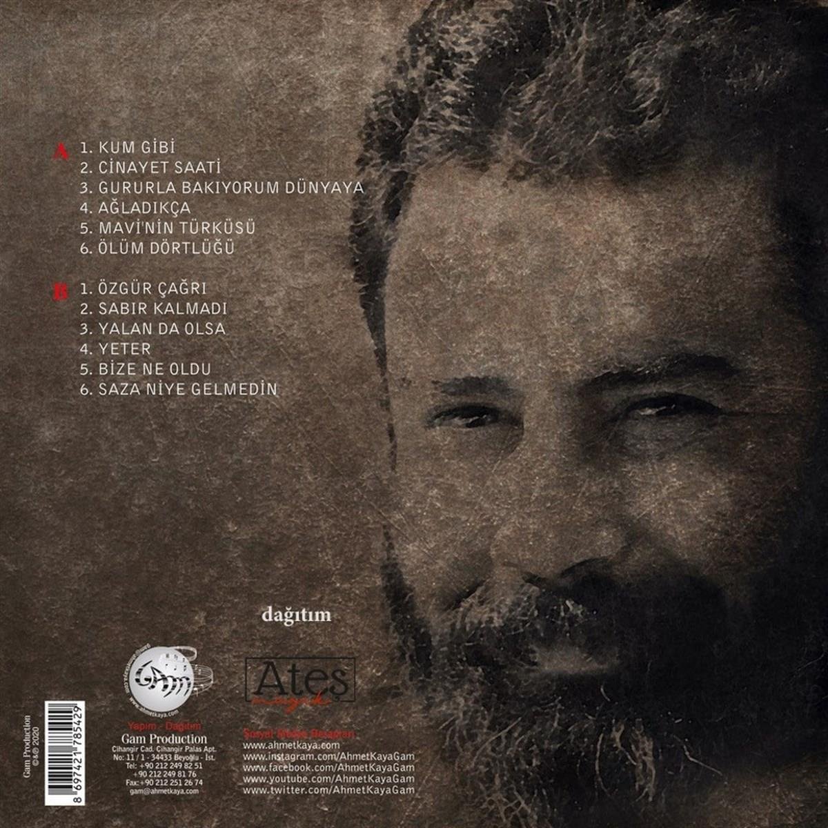 AHMET KAYA - Sarkilarim Daglara - Record - Vinyl - Plak