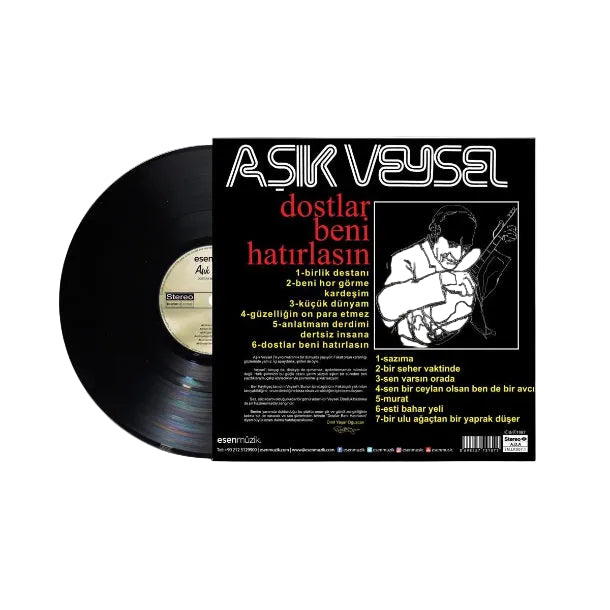 Aşık Veysel - Dostlar Beni Hatırlasın ( Plak ) Schallplatte | LP | Türk Halk