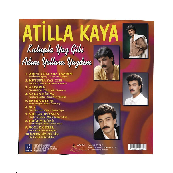 Atilla Kaya - Kutupta Yaz Gibi Plak (Best Of) (Plak)Atilla Kaya Atilla Kaya Adını Yollara Yazdım Plak