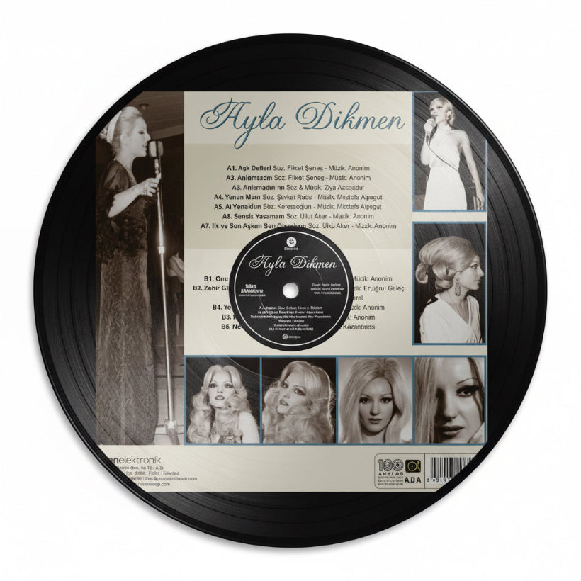 Ayla Dikmen- Klasikler (Plak)Ayla Dikmen Klasikleri | Issız Adam film Müzikleri | Anlamazdın | Plak | LP