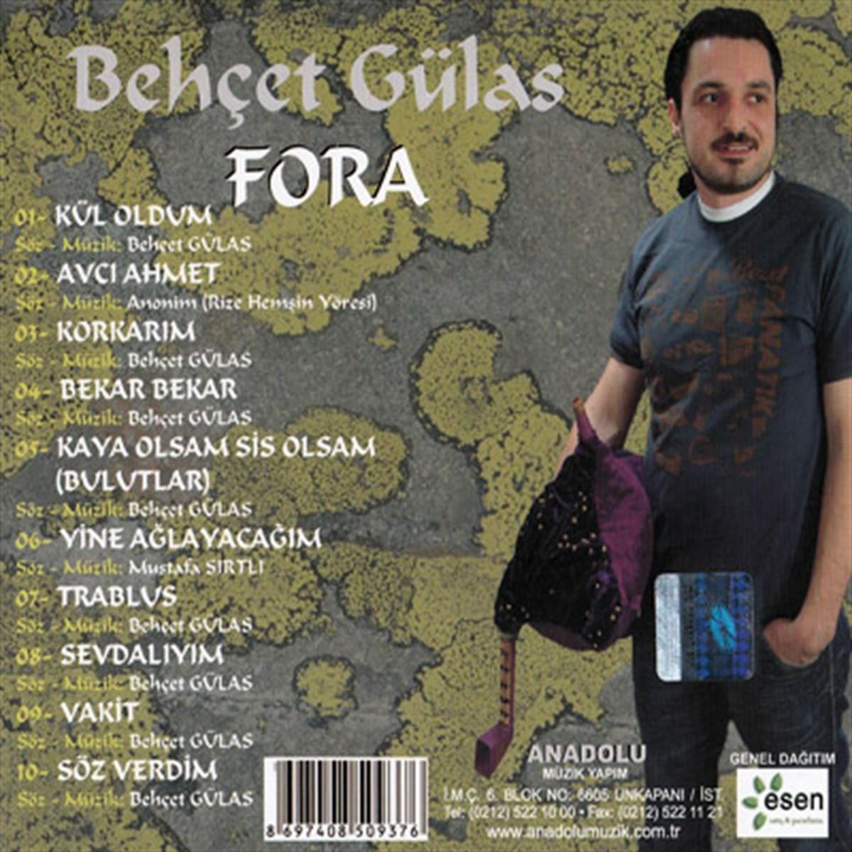 Behçet Gülas cd- Behçet Gülas Fora CD-Anadolu-Türk Halk Müzik(CD)