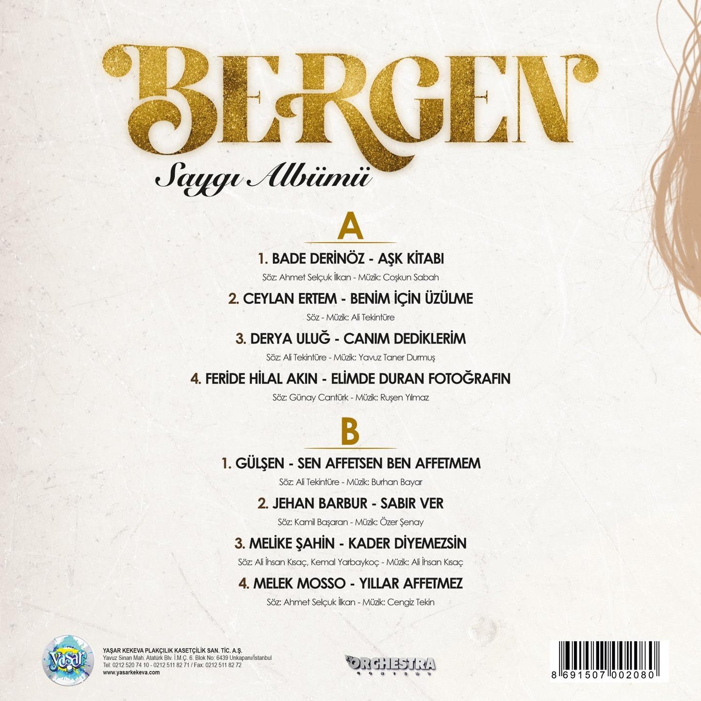 BERGEN - Album Cover - Record - Vinyl - Plak