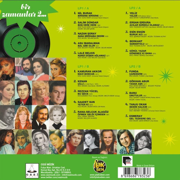 Bir Zamanlar | Vol 2 | Çeşitli Sanatçılar | Plak (2 Plak) Türkce Plak| Pop |Schallplatte | LP