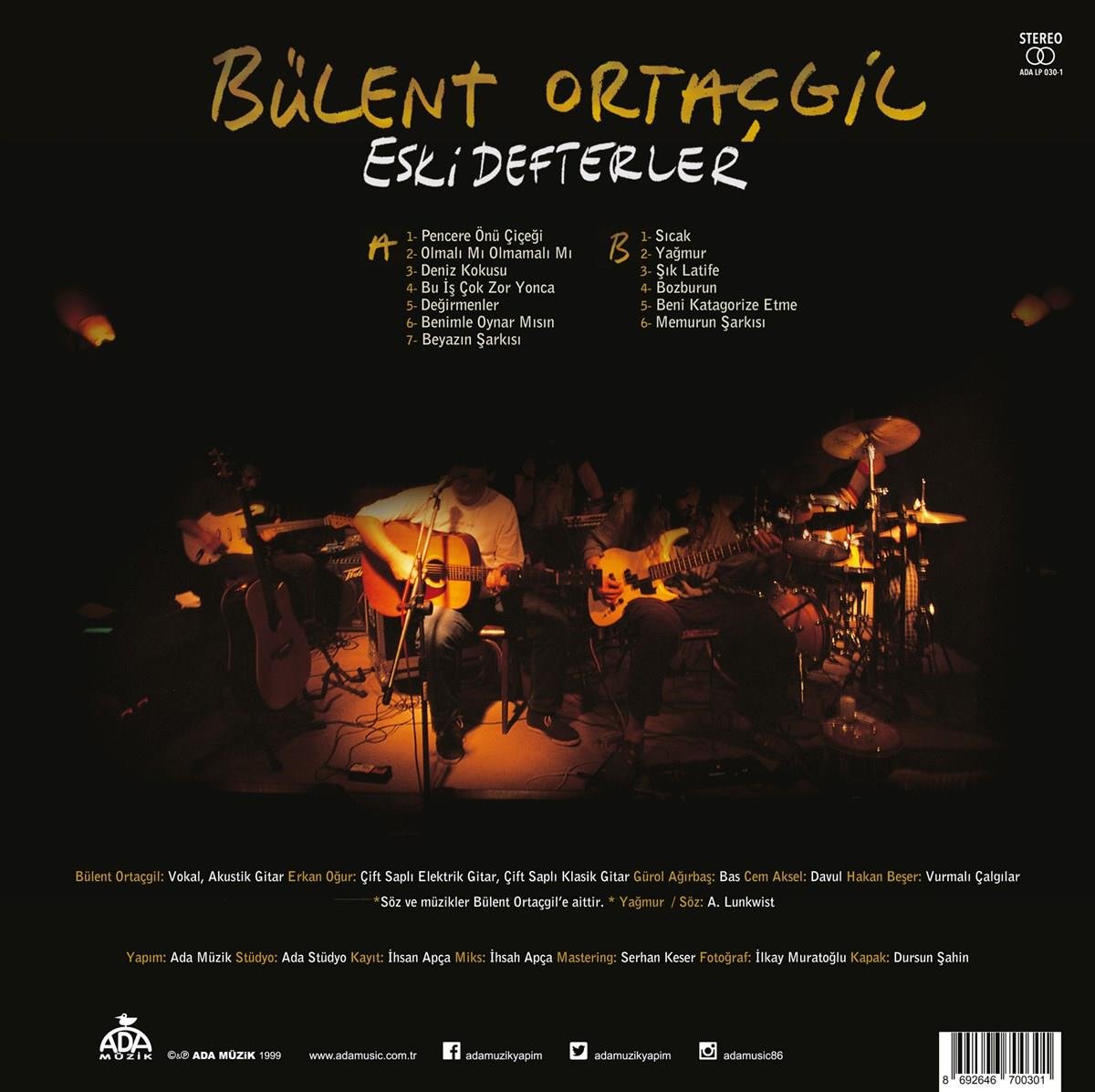 BÜLENT ORTACGIL - Eski Defterler - plak - vinil - poster