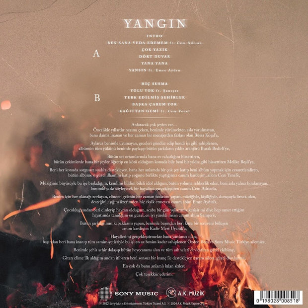 Çağan Şengül - Yangın ( Plak )Türkçe POP | Plak | kayıt | LP