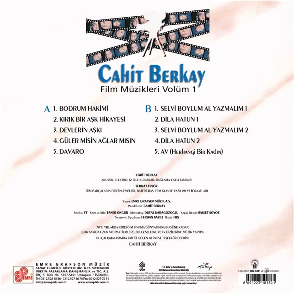 Cahit Berkay Plak- Film Müzikleri 1 (Plak)Schallplatte