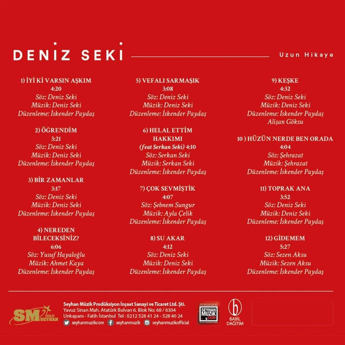 Seyhan Müzik Deniz Seki - Uzun Hikaye (CD)