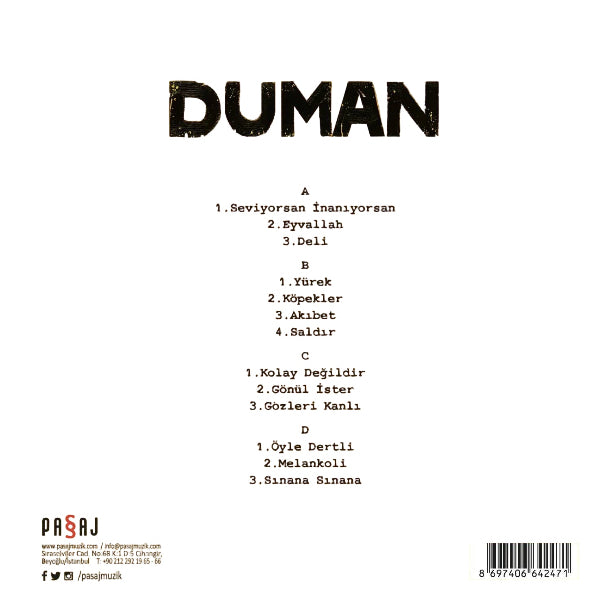Duman - Darmaduman Plak (2 Plak) Duman Schallplatte | Duman Darma Duman Plak |Duman Plak