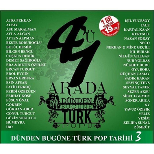 DÜNDEN BUGÜNE TÜRK POP TARIHI 3 - 4'ü 1 Arada - Dünden Bugüne Türk Popu - 4 CD