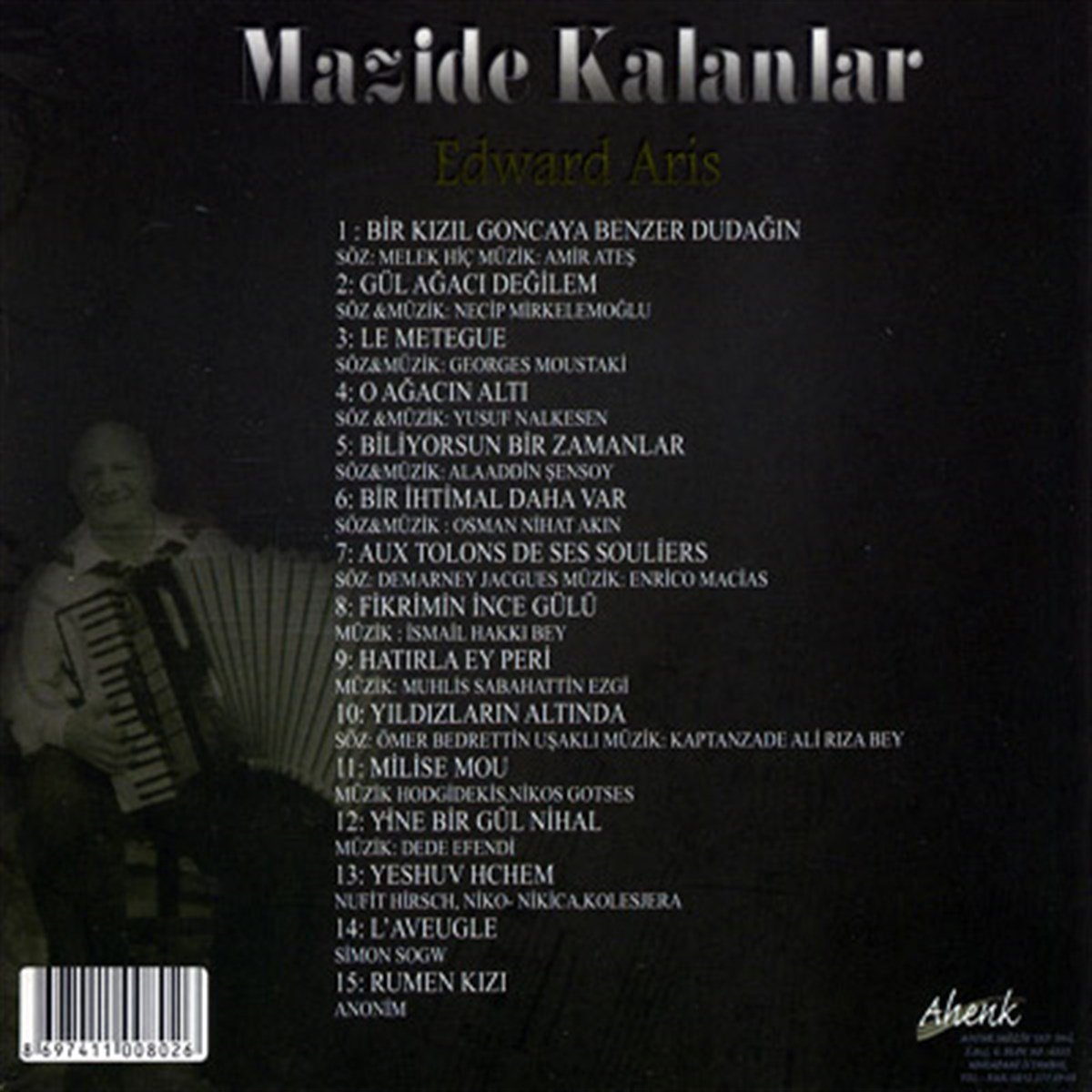 Edward Aris - Mazide Kalanlar(CD)akordeon |Enstrümantal |CD