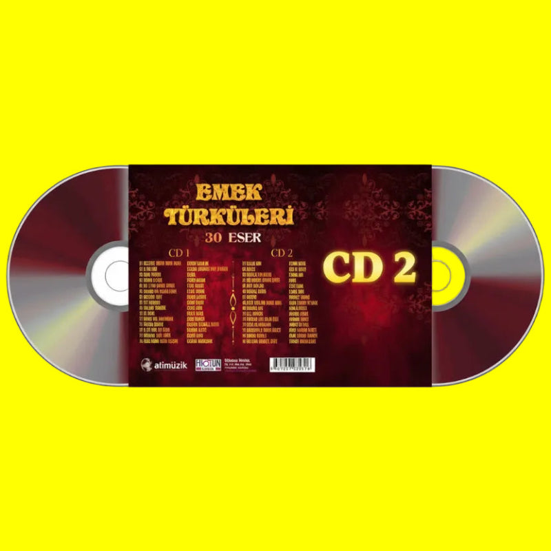 Emek Türküleri - Çeşitli Sanatçılar CD (2 CD + 30 Eser) Türkische Volksmusik | CD's | Türk Halk | CD