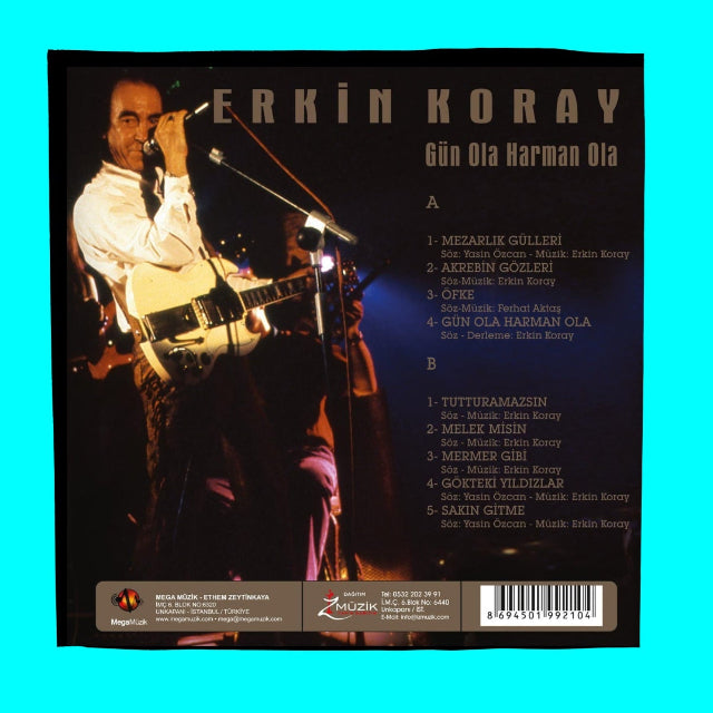Erkin Koray - Gün Ola Harman Ola (Plak) Türkçe | Türk | Türkische | Türkischer | Rock | plak | Schallplatte