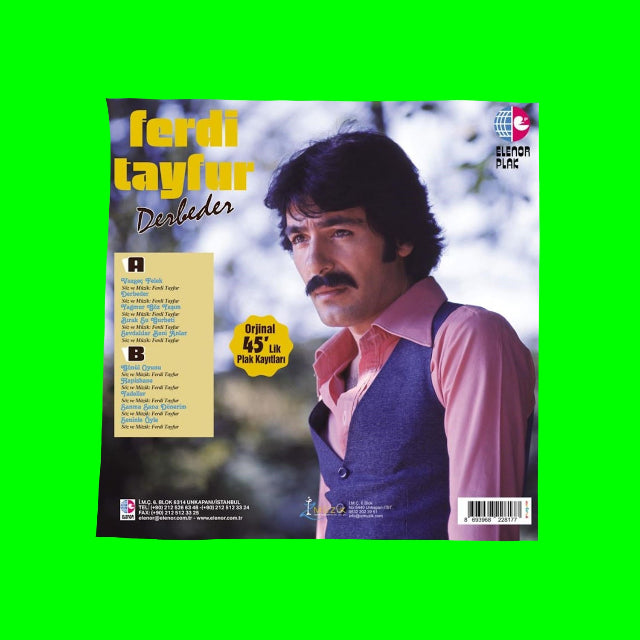 Ferdi Tayfur - Derbeder / Orijinal 45'lik Plak Kayıtları (Renkli Plak)Ferdi Tayfur - Derbeder Plak | Orijinal 45'lik Plak | LP