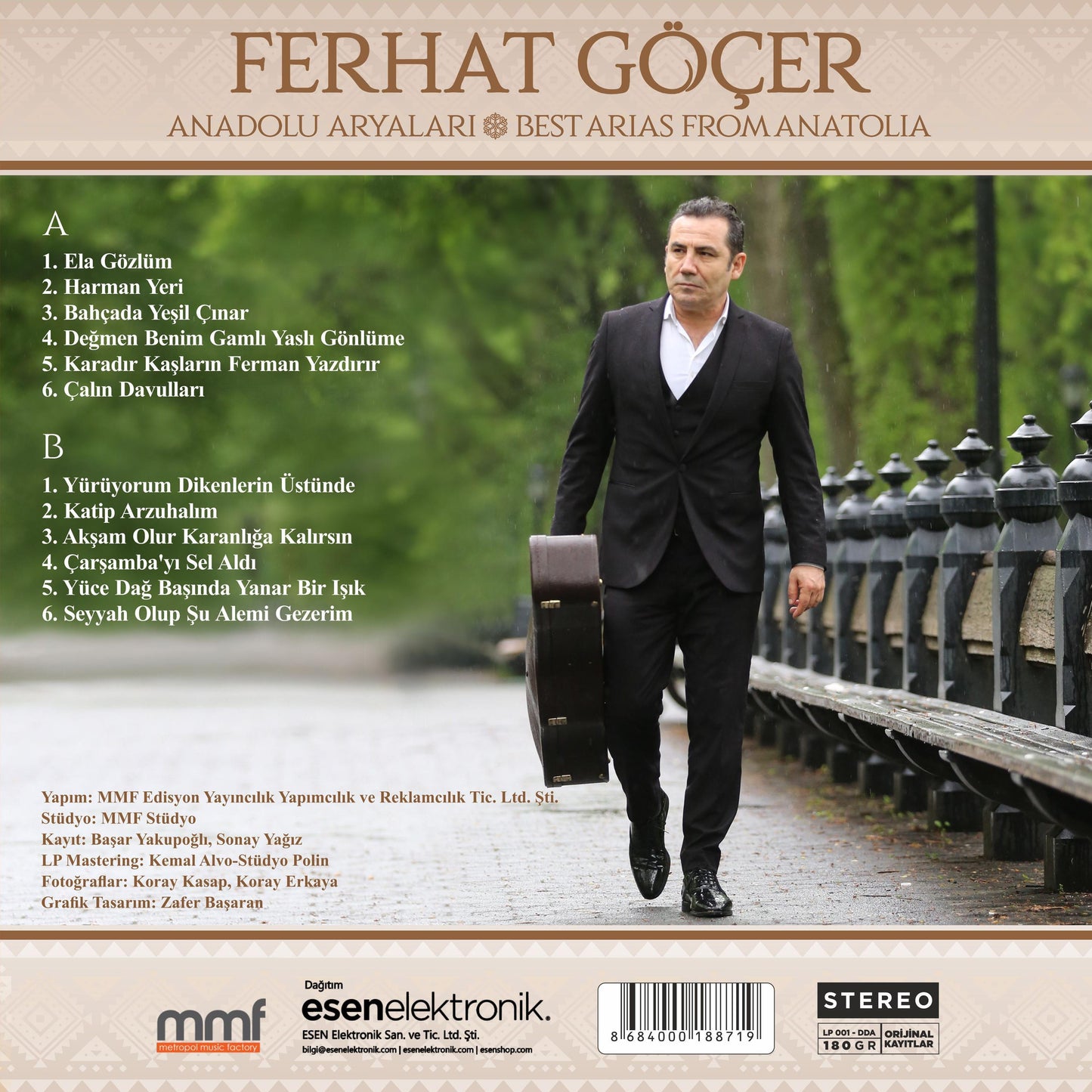 Ferhat Göçer Plak -Ferat Göcer- Anadolu Aryaları (Plak)Schallplatte