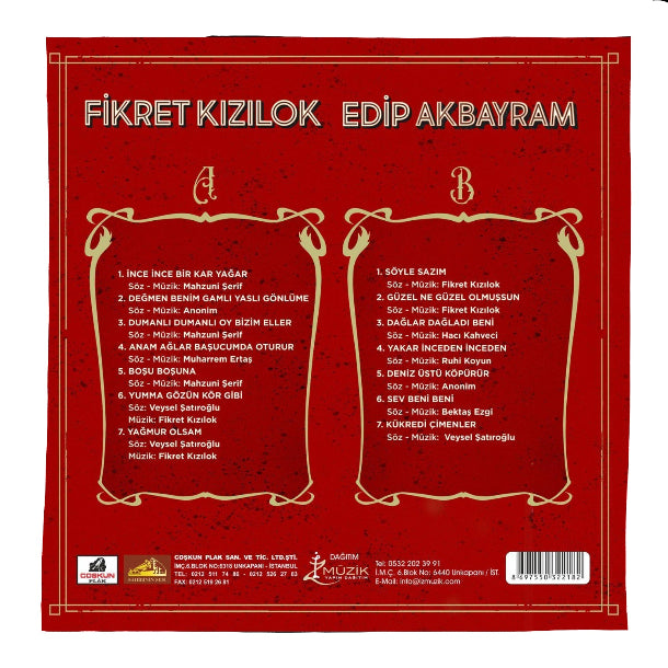 Fikret Kızılok - Edip Akbayram (Plak)Türk halk| müziği| rock |Plak