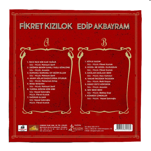 Fikret Kızılok - Edip Akbayram (Plak)Türk halk| müziği| rock |Plak