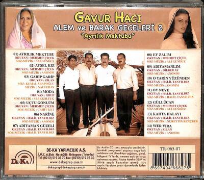 GAVUR HACI - ALEM VE BARAK GECELERİ 2 - AYRILIK MEKTUBU CD