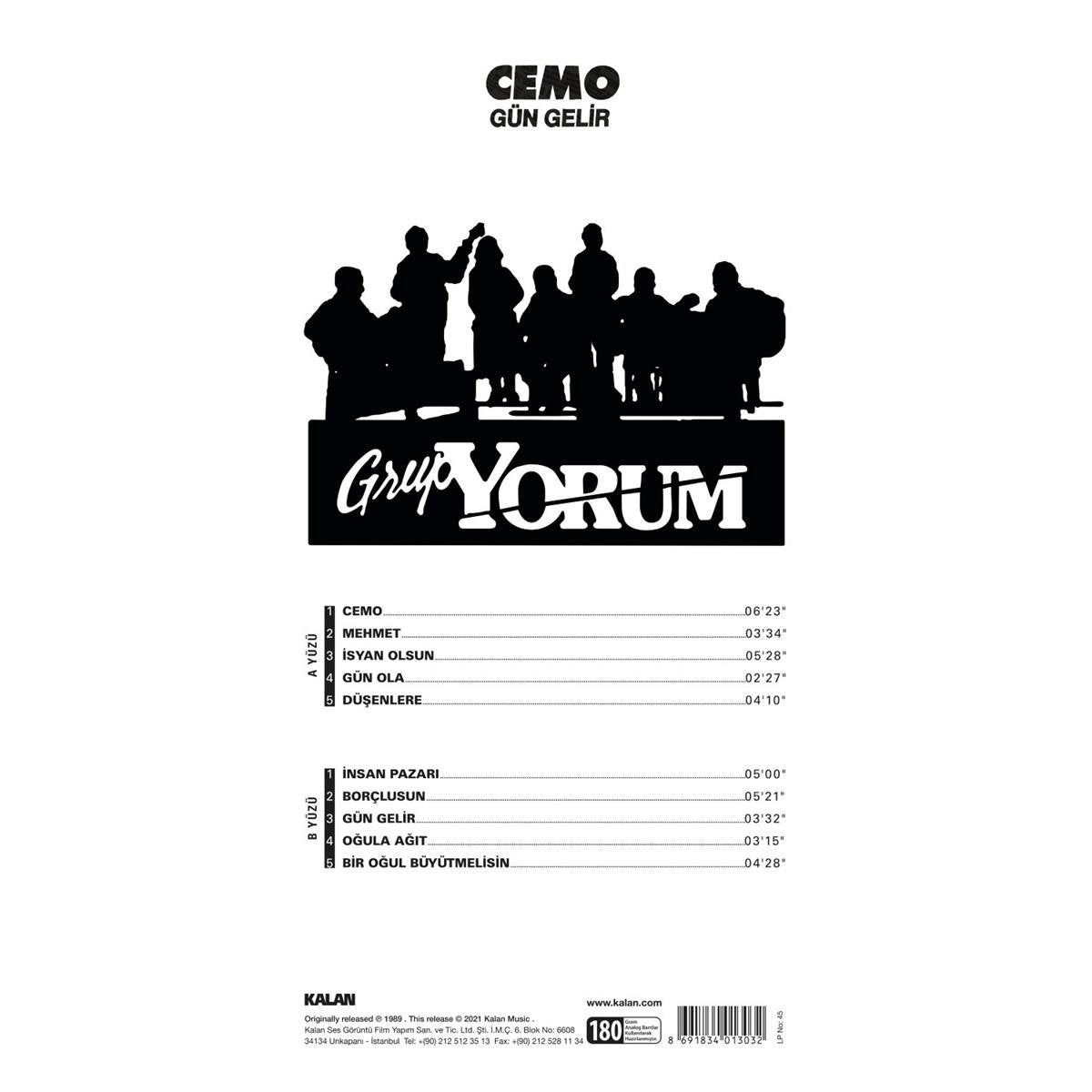 GRUP YORUM - CEMO - Gün Gelir - plak - vinil - poster