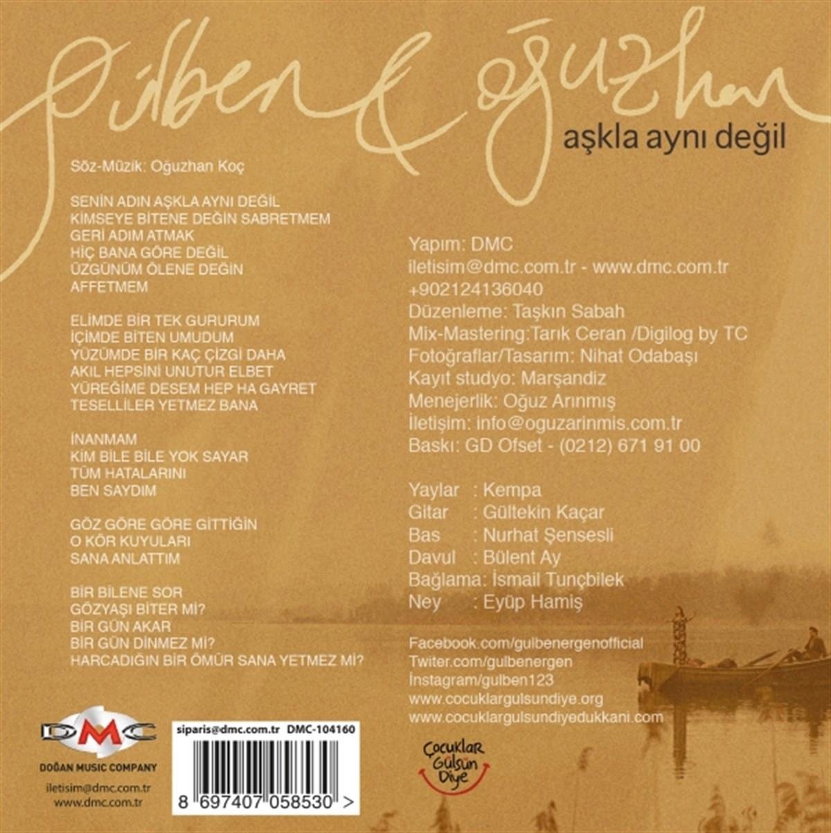 DMC/Gülben Ergen-Oğuzhan Koç-Aşkla Aynı Değil(CD)