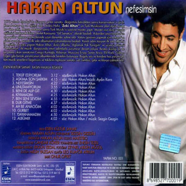 Hakan Altun - Nefesimsin (CD) Teklif Ediyorum | Unutamıyorum | CD | Türkçe Arabesk CD