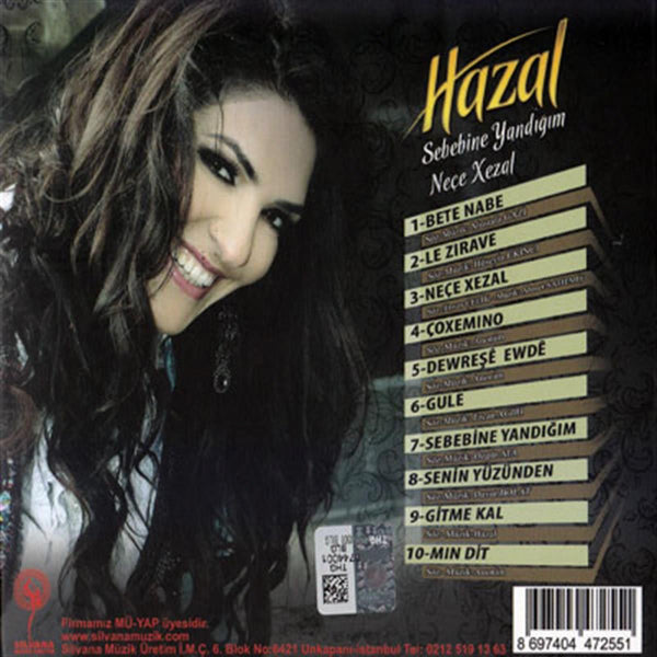 Hazal - Sebebine Yandığım - Neçe Xezal | CD | Almanya | Kürtçe | CD | sipariş