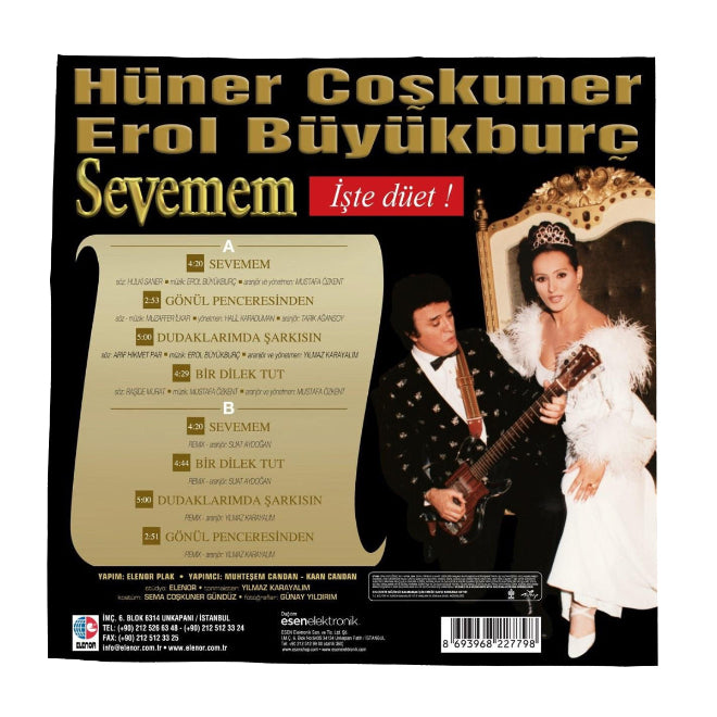 Hüner Coşkuner | Erol Büyükburç - Sevemem (Plak) Türkçe | Pop | Plak | Schallplatte | LP