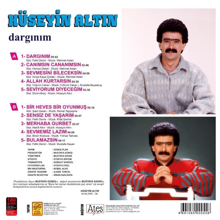 Hüseyin Altin - Darginim (Plak) Schallplatte(Numaralı Hologram Baskı)