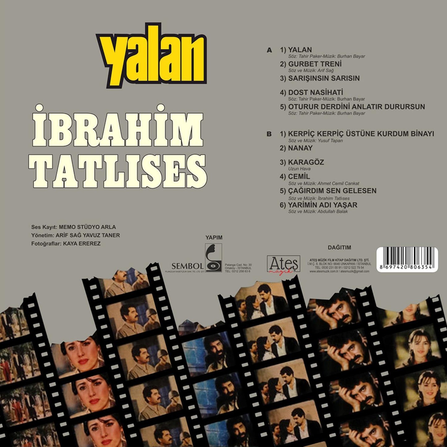 İbrahim Tatlıses - Yalan (Plak)Arabesk Plak- Schallplatte