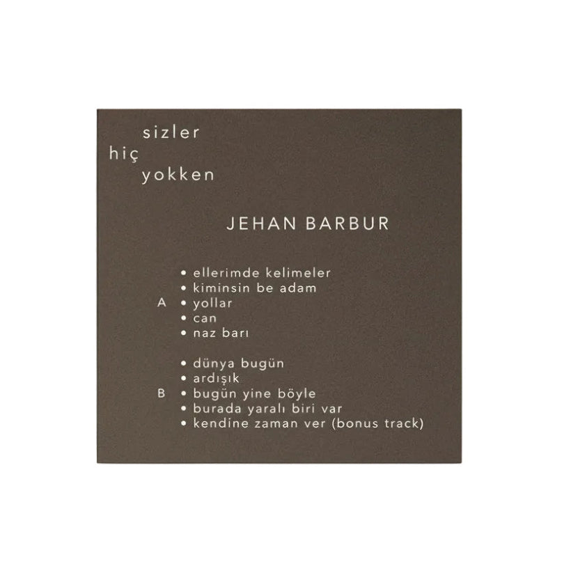 Jehan Barbur - Sizler Hiç Yokken CD (Türkçe Pop CD) Türkçe CD