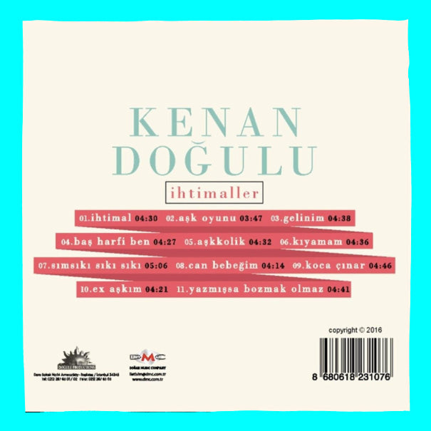 Kenan Doğulu CD| Kenan Dogulu - İhtimaller |Türkçe |Türkce pop |Türkischer Pop | CD