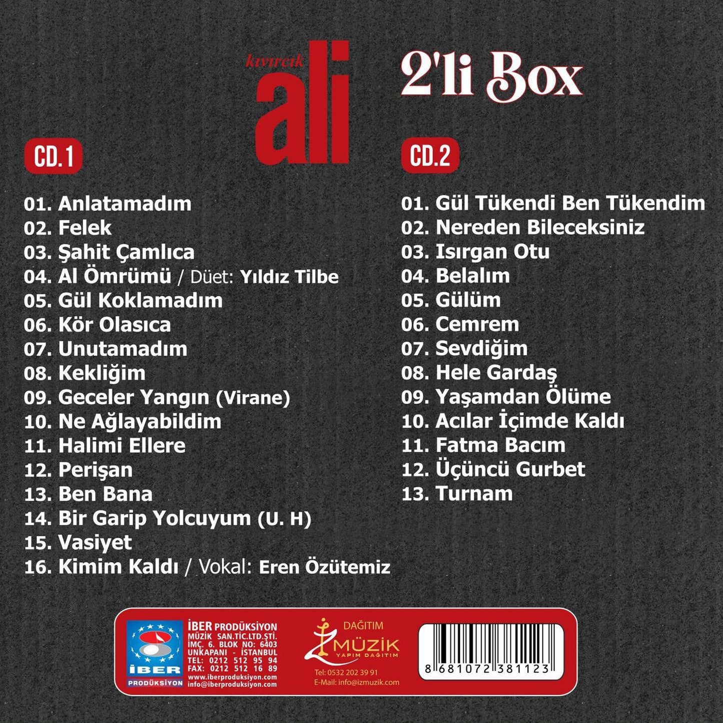 Kivircik Ali-Sevdiklerim CD(2'li CD Box )