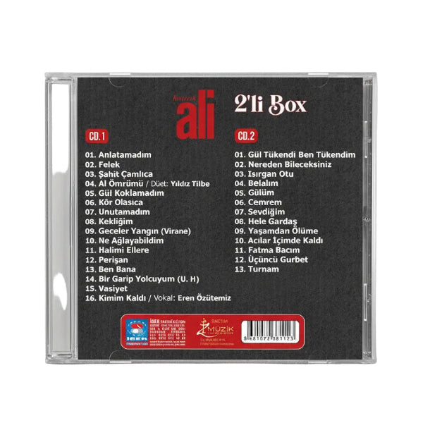 Kıvırcık Ali CD -Kivircik Ali Veda-Sevdiklerim CD (2'Li Box CD)Türk Halk |Kıvırcık Ali  CD