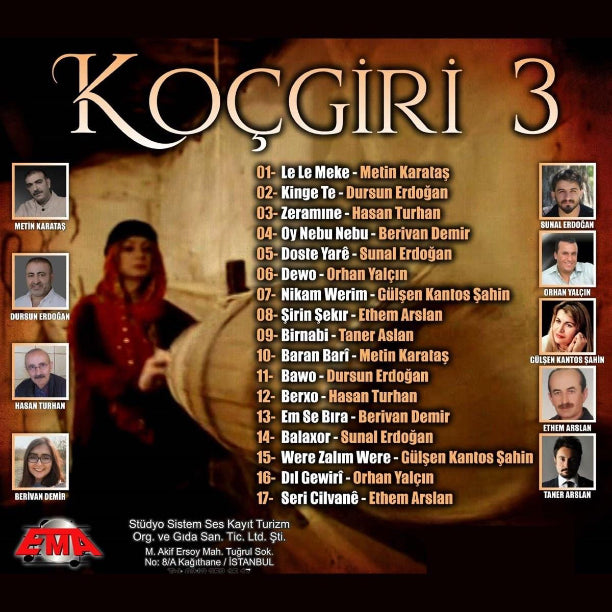 Koçgiri CD - Koçgiri 3 CD (Kürtçe CD)Çeşitli Sanatçılar 'dan Karışık Kürtçe CD