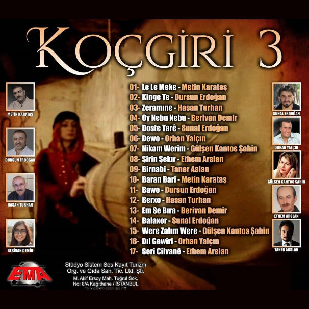 Koçgiri CD - Koçgiri 3 CD (Kürtçe CD)Çeşitli Sanatçılar 'dan Karışık Kürtçe CD