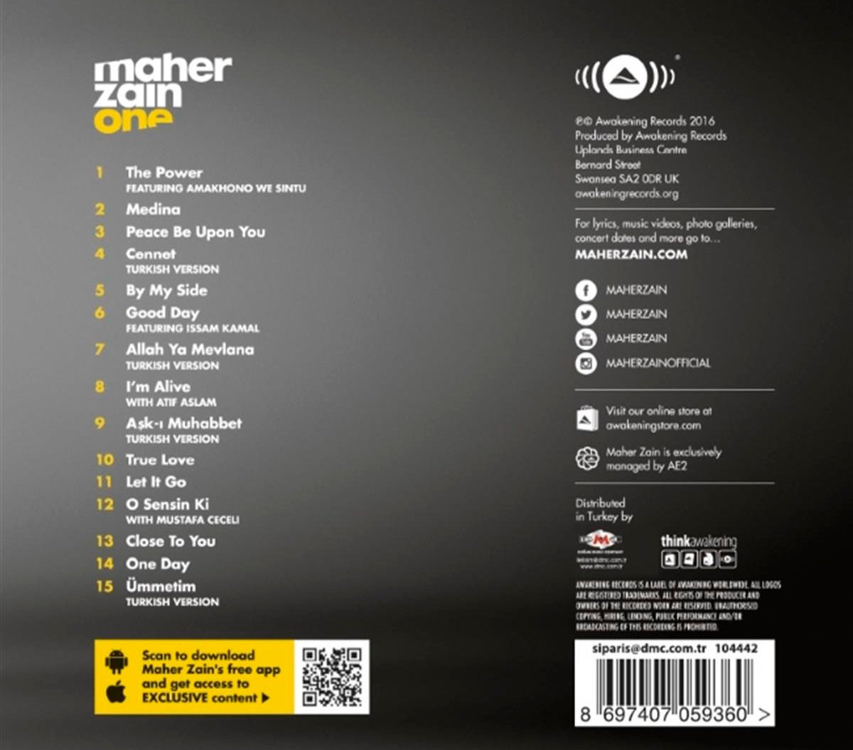 Maher Zain- One( CD )R&B · soul · pop |CD