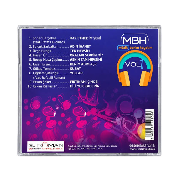 MBH Müzik Benim Hayatım- Çeşitli Sanatçılar - Vol 1(CD) MBH Müzik CD | Benim Hayatım- Çeşitli Sanatçılar - Vol 1 CD