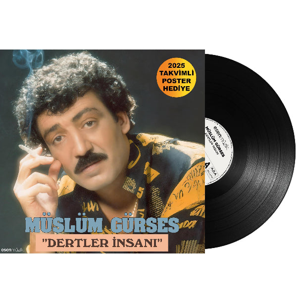 Müslüm Gürses Plak | Dertler İnsanı ( Arabesk | müzik | Plak | kayıt | LP