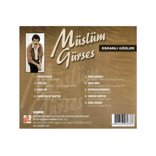 Müslüm Gürses - Esrarlı Gözler CD ( Müslüm Gürses CD )Müslüm Gürses  Esrarli Gözler CD