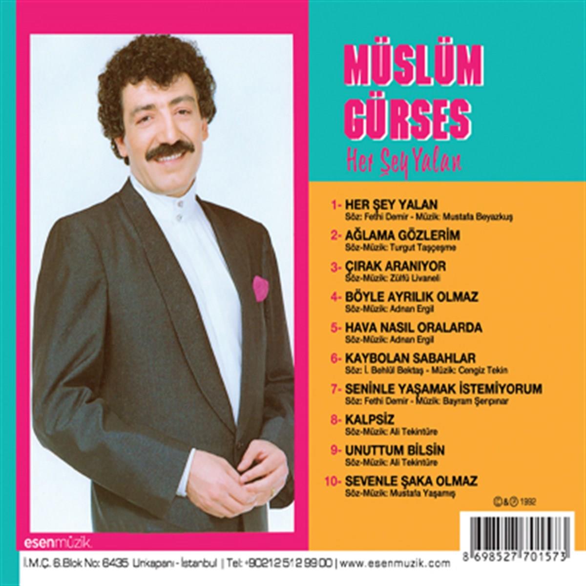 Müslüm Gürses CD -Müslüm Gürses Her Şey Yalan (CD)