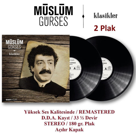 Müslüm Gürses | Klasikler | Plak ( 2 Plak ) Plak | kayıt | LP