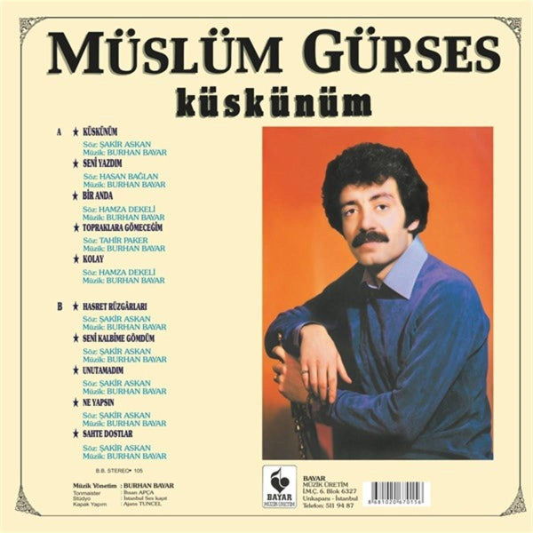 Müslüm Gürses Plak| Küskünüm ( Arabesk Plak) Plak| kayıt | LP