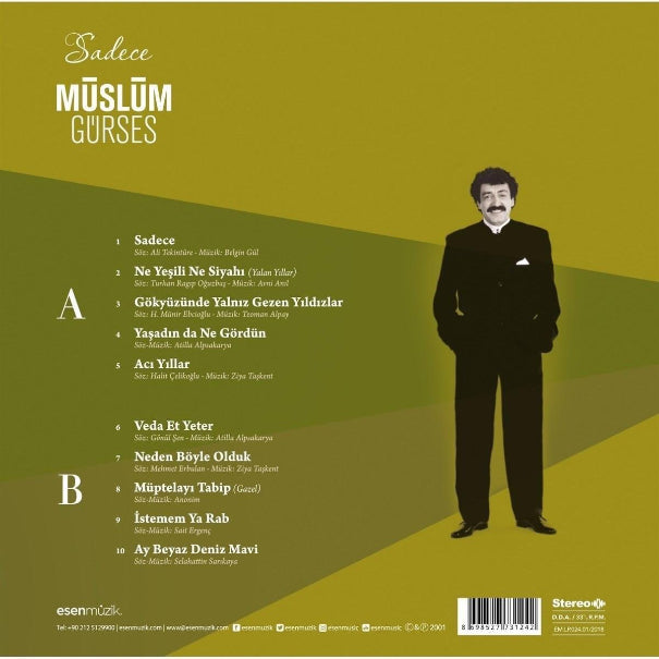 Müslüm Gürses - Sadece Plak + Orijinal Kapak Hediyeli (Müslüm Gürses Plak)